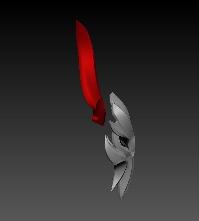 Cosplay Props - Katarina BloodMoon Mask And Dagger 3D print model_8