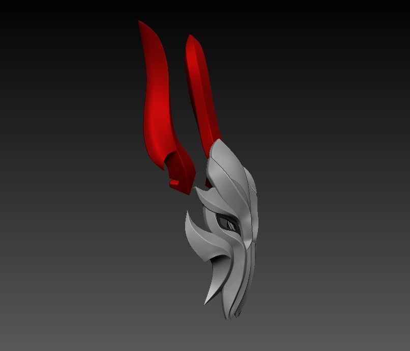 Cosplay Props - Katarina BloodMoon Mask And Dagger 3D print model_6