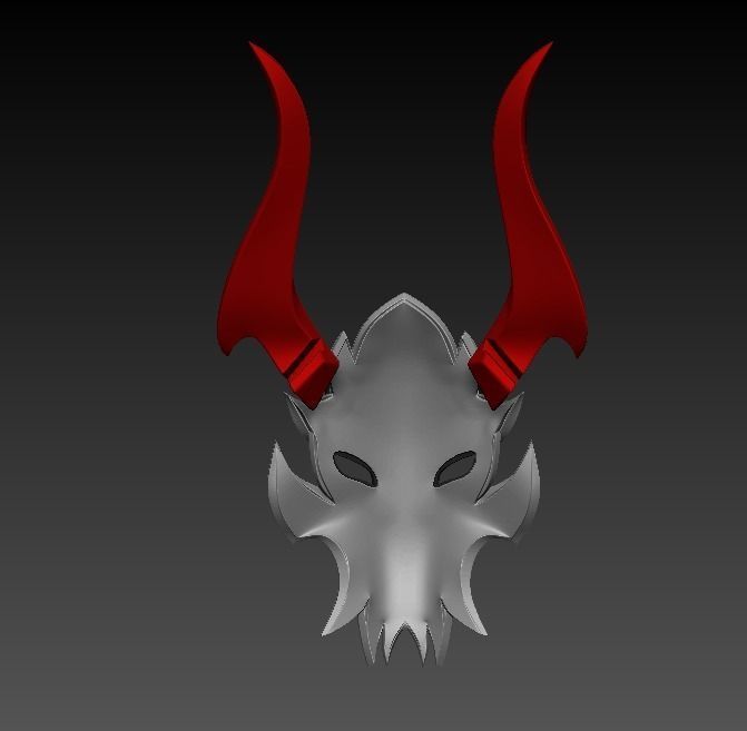 Cosplay Props - Katarina BloodMoon Mask And Dagger 3D print model_12