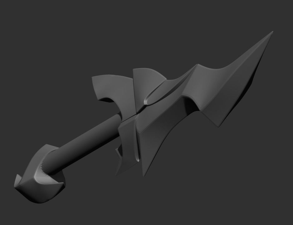 Cosplay Props - Katarina BloodMoon Mask And Dagger 3D print model_15