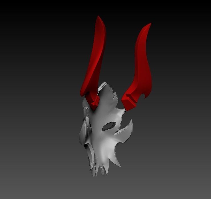 Cosplay Props - Katarina BloodMoon Mask And Dagger 3D print model_14