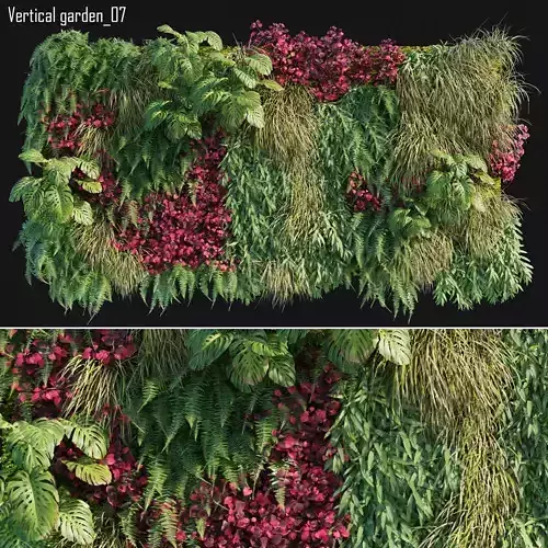 Vertical garden 14 model Low-poly 3D model
