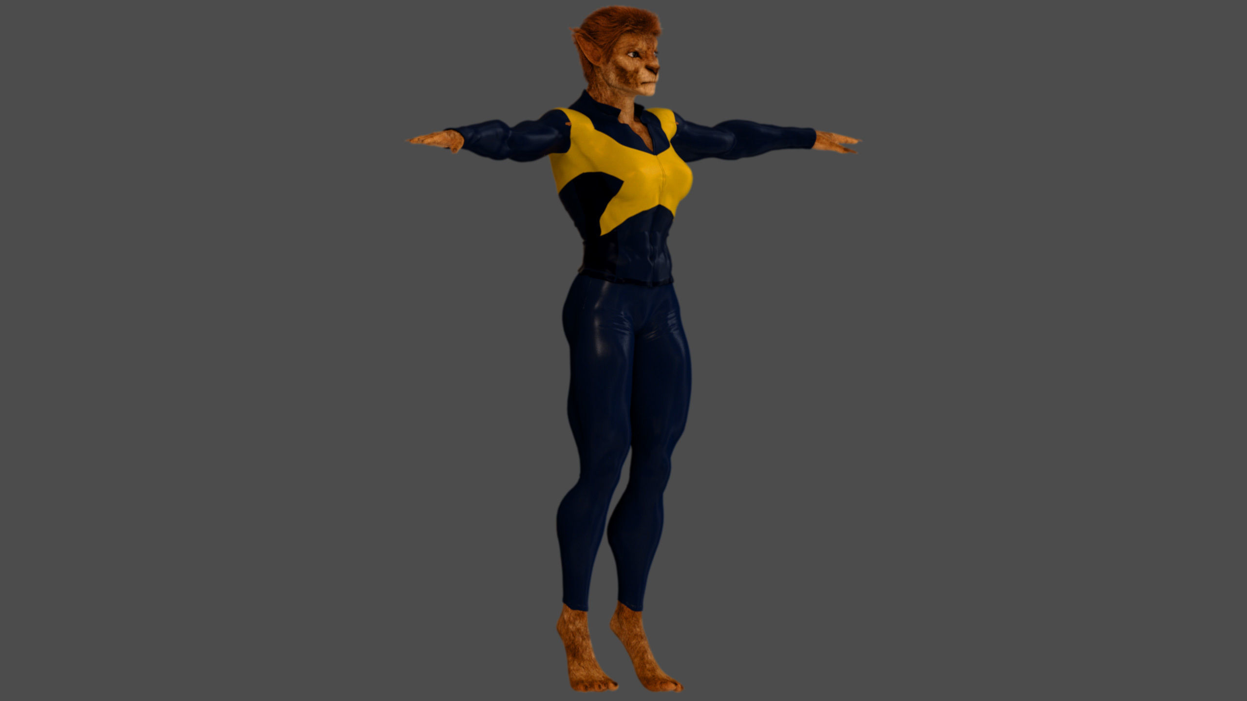 Wolfsbane - Female Beast 3D model_6