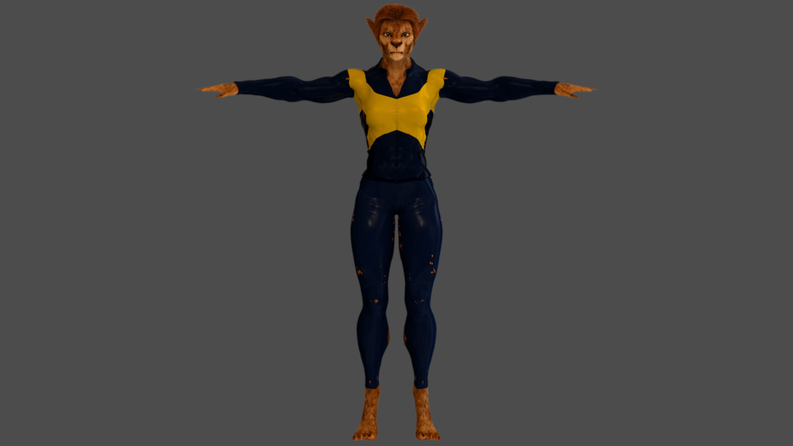 Wolfsbane - Female Beast 3D model_7