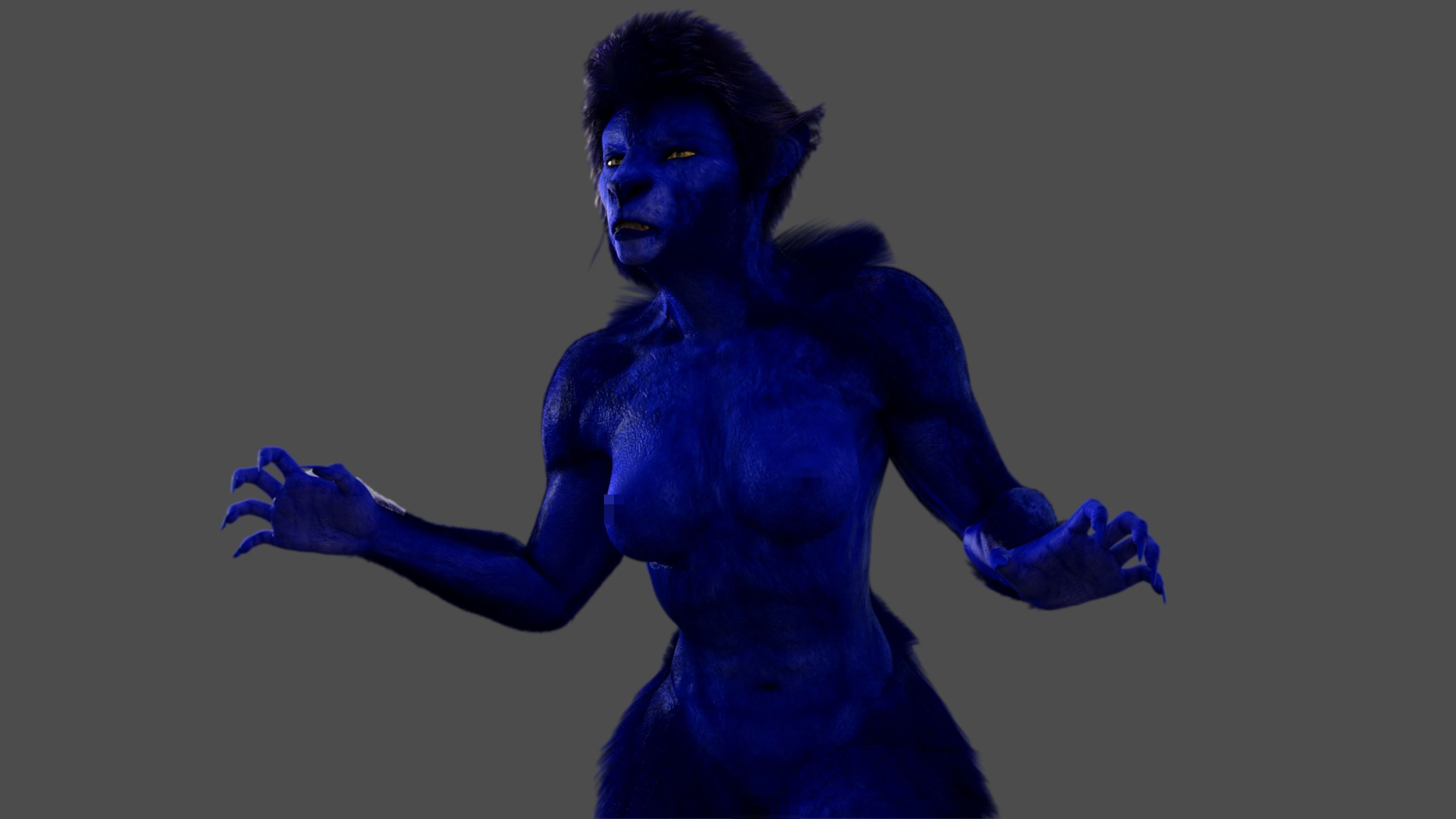 Wolfsbane - Female Beast 3D model_3