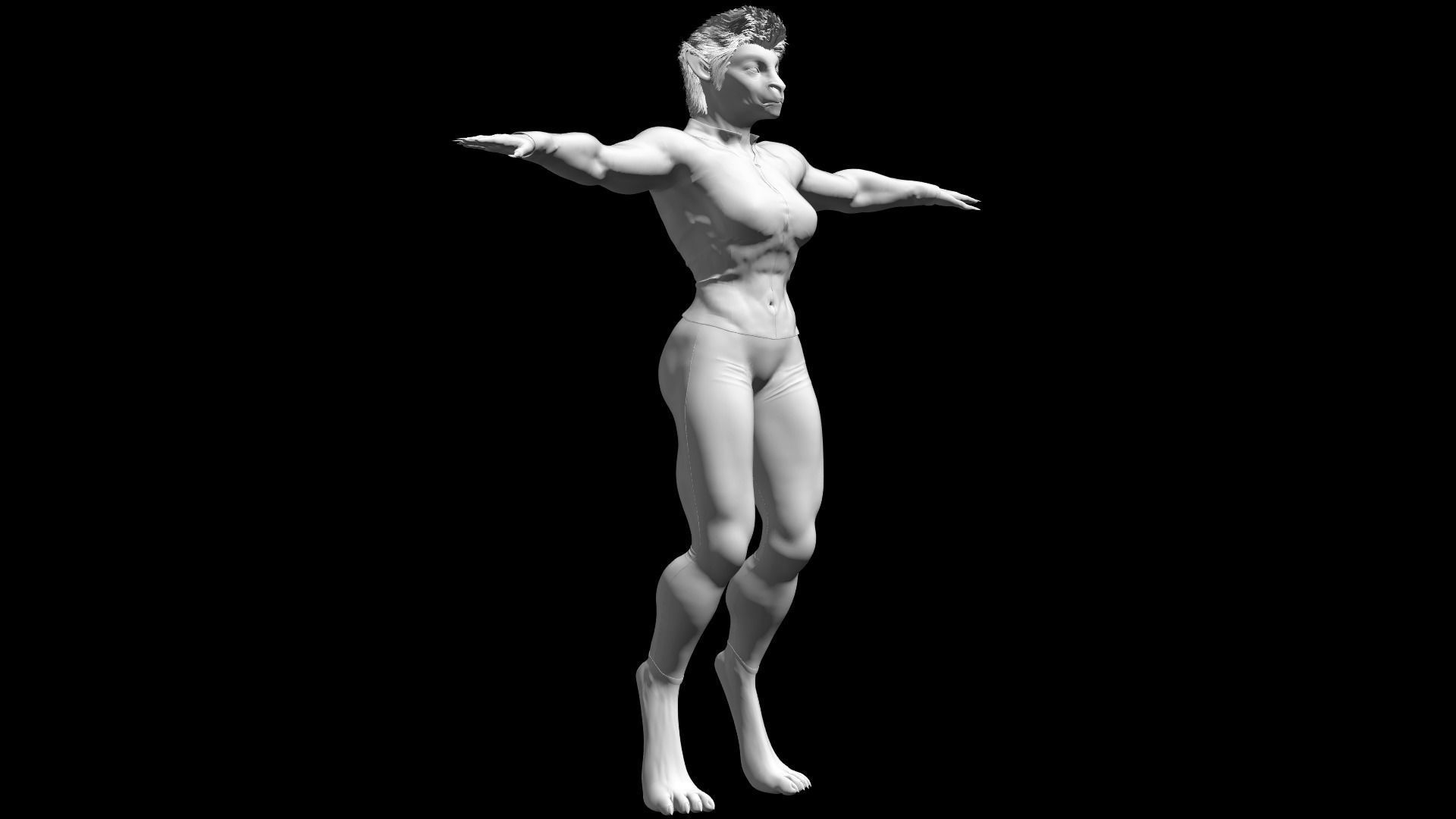 Wolfsbane - Female Beast 3D model_5