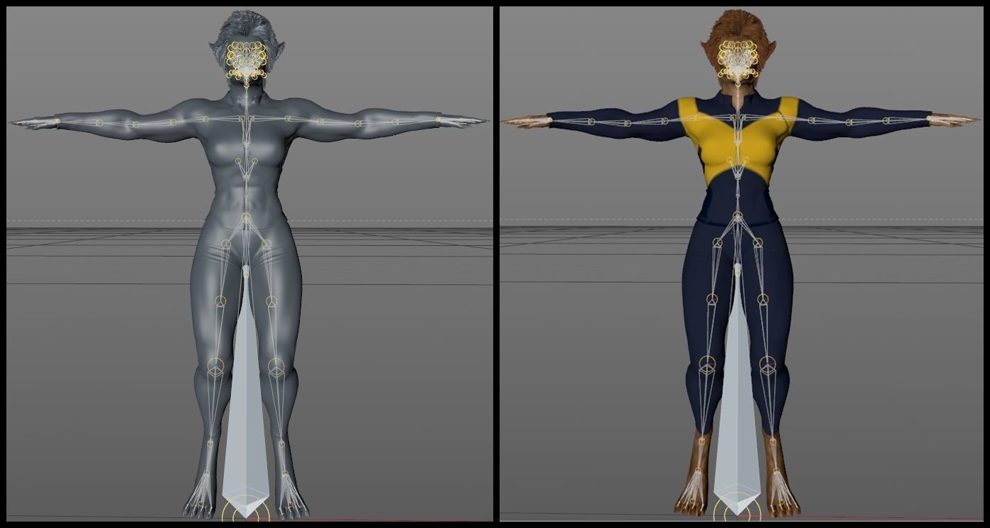 Wolfsbane - Female Beast 3D model_22