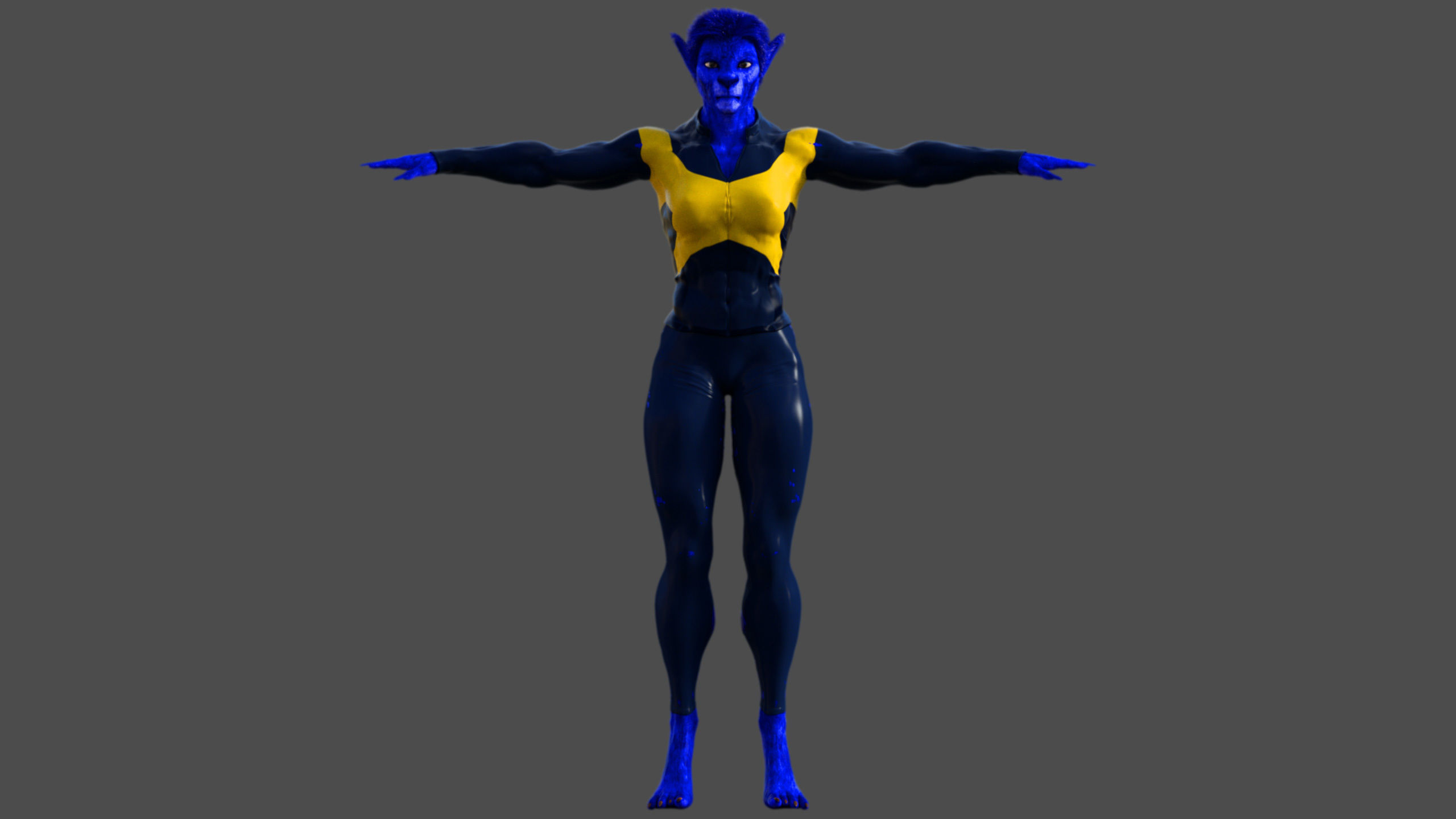 Wolfsbane - Female Beast 3D model_15