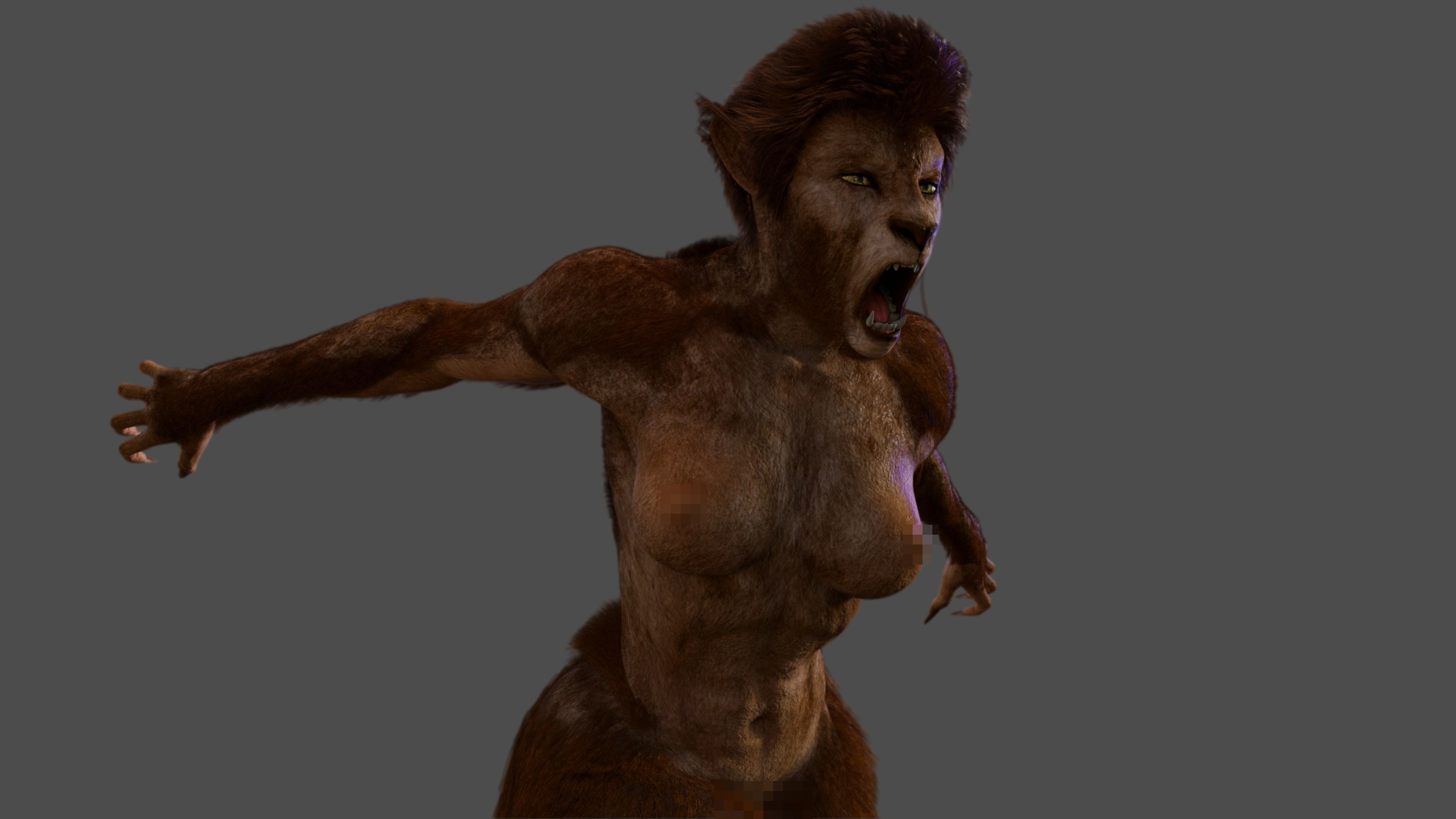 Wolfsbane - Female Beast 3D model_1