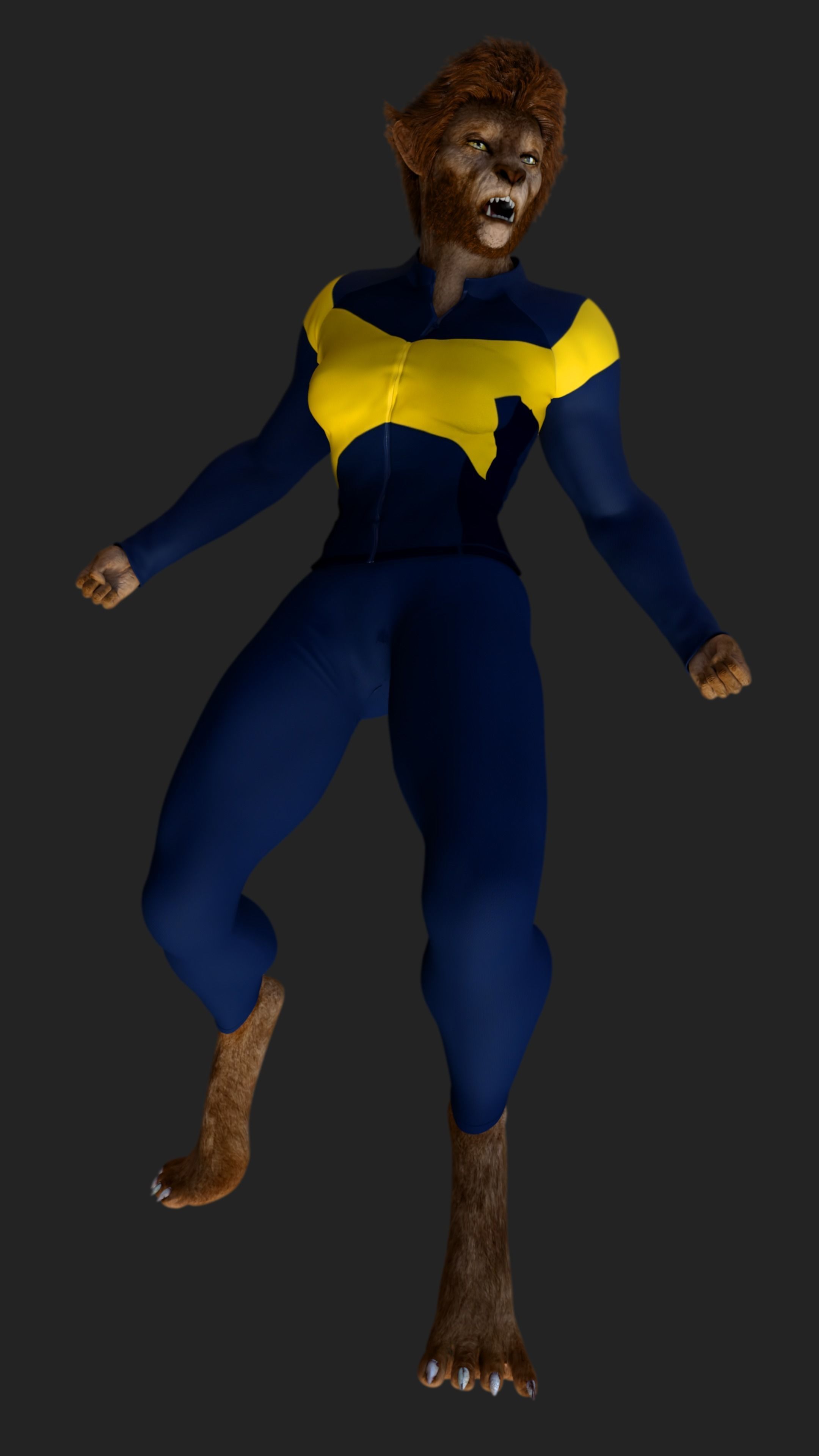 Wolfsbane - Female Beast 3D model_24