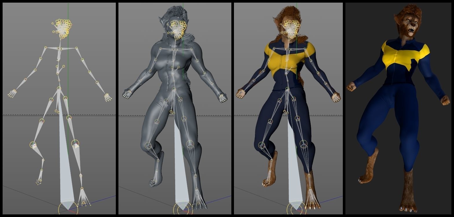 Wolfsbane - Female Beast 3D model_23