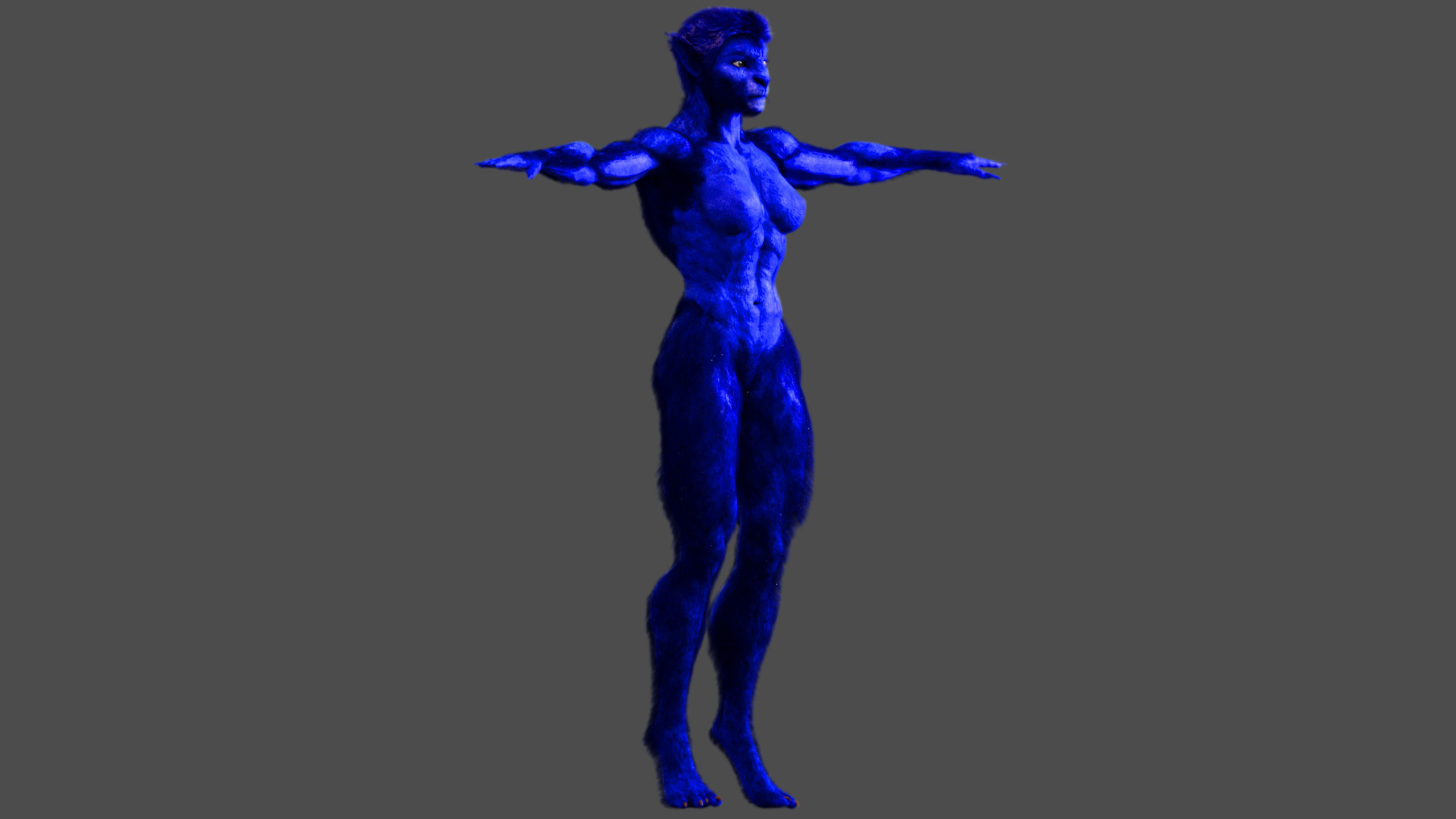 Wolfsbane - Female Beast 3D model_18