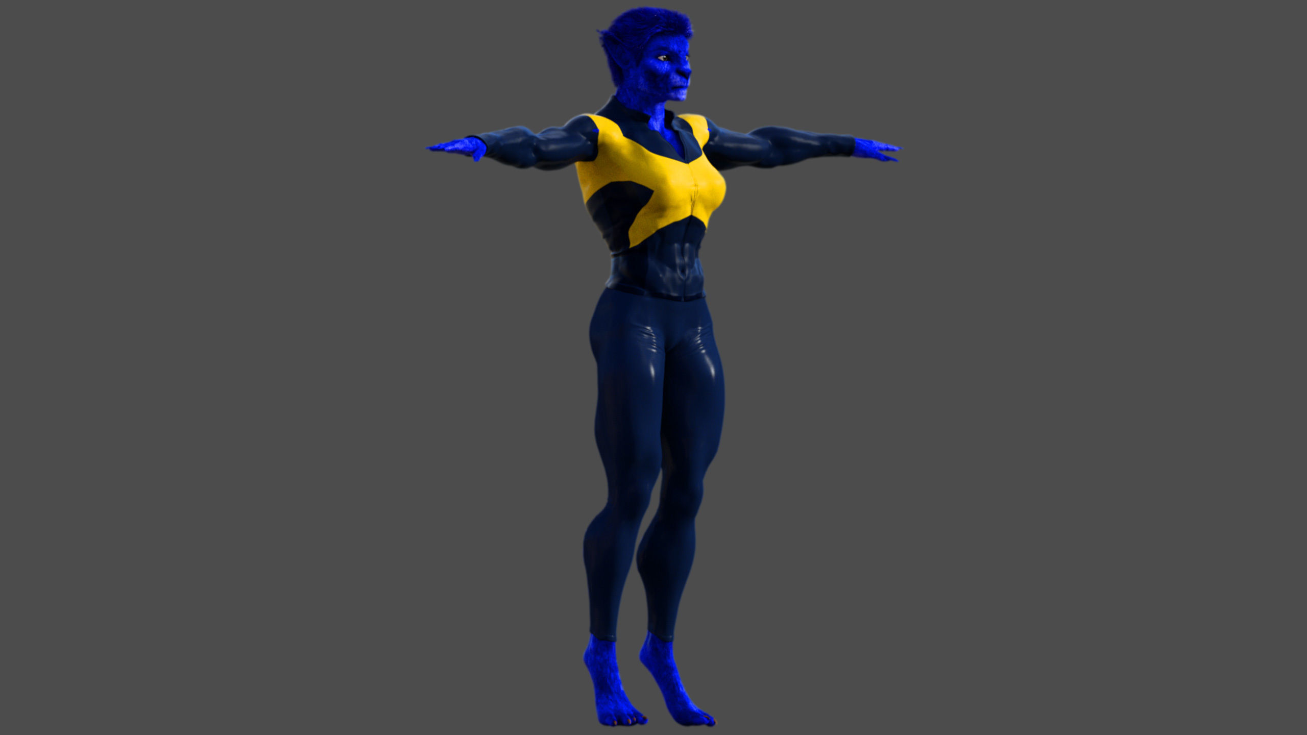 Wolfsbane - Female Beast 3D model_14