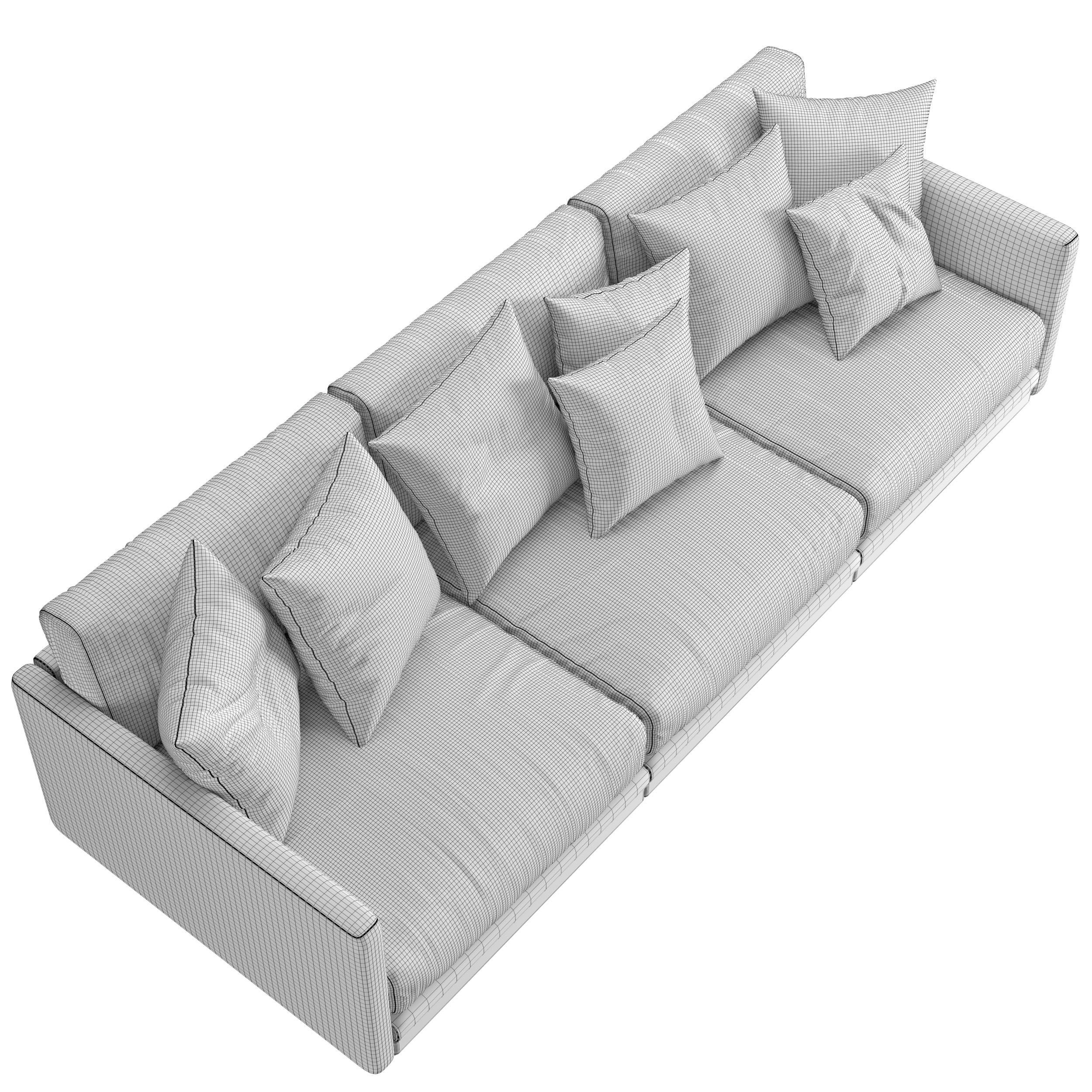 Sofa Light 3 Seater Sofa 3D model_6