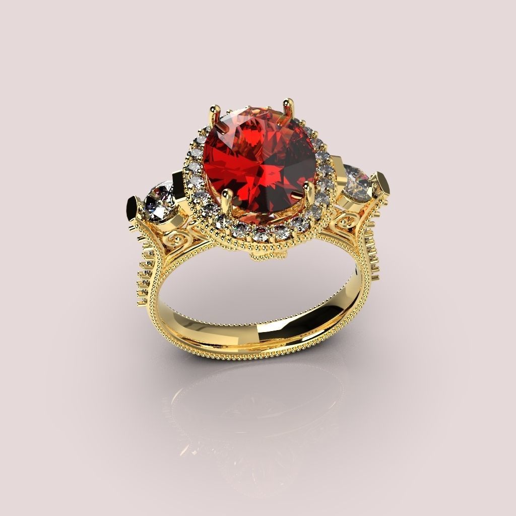 ANILLO FLORITURAS  3D print model_2
