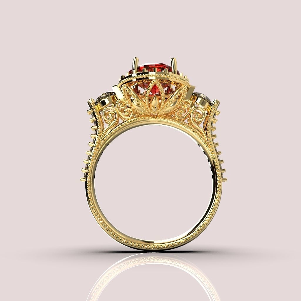 ANILLO FLORITURAS  3D print model_1