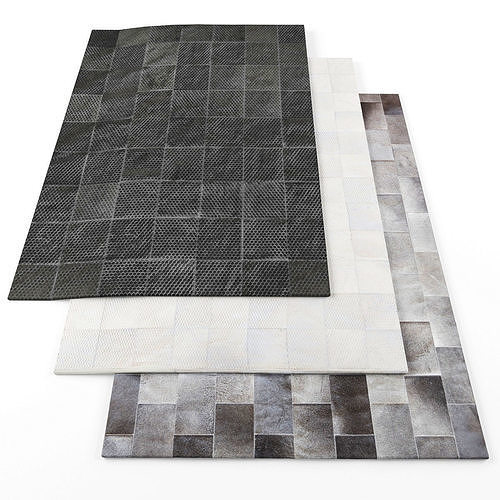 Rugs-452 cowhide rug - bedroom furniture sets home Low-poly 3D model