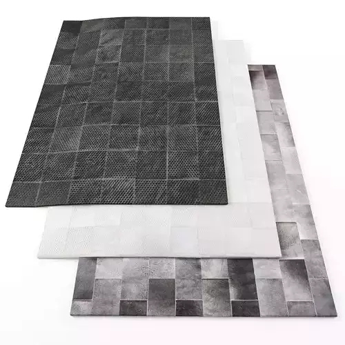 Rugs-452 cowhide rug - bedroom furniture sets home Low-poly 3D model