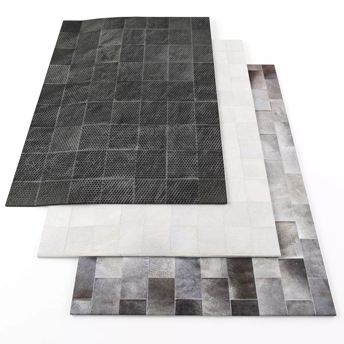 Rugs-452 cowhide rug - bedroom furniture sets home Low-poly 3D model_0