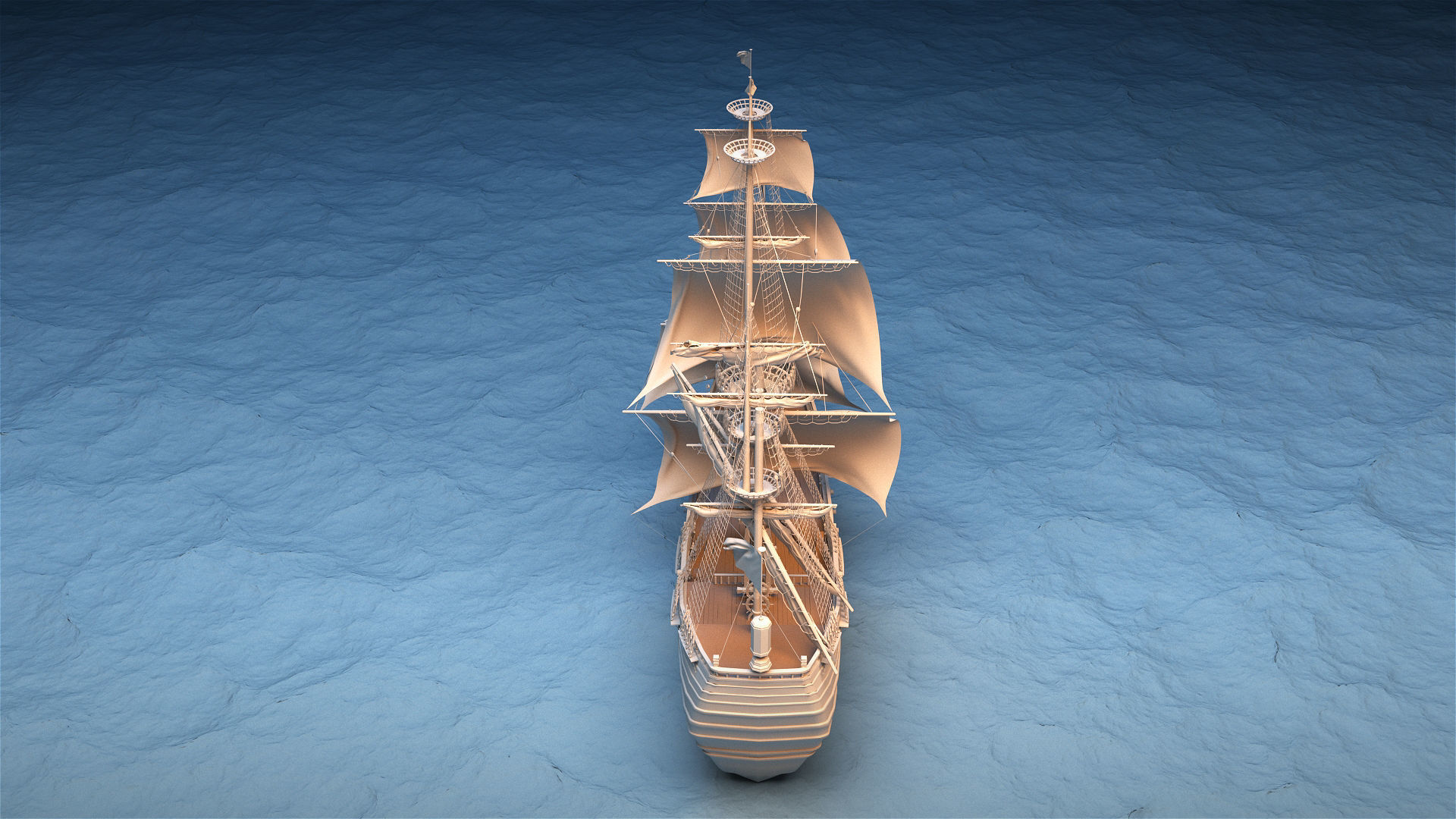 Sail Warship 3D model_21