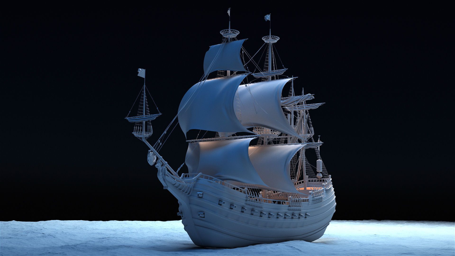 Sail Warship 3D model_20