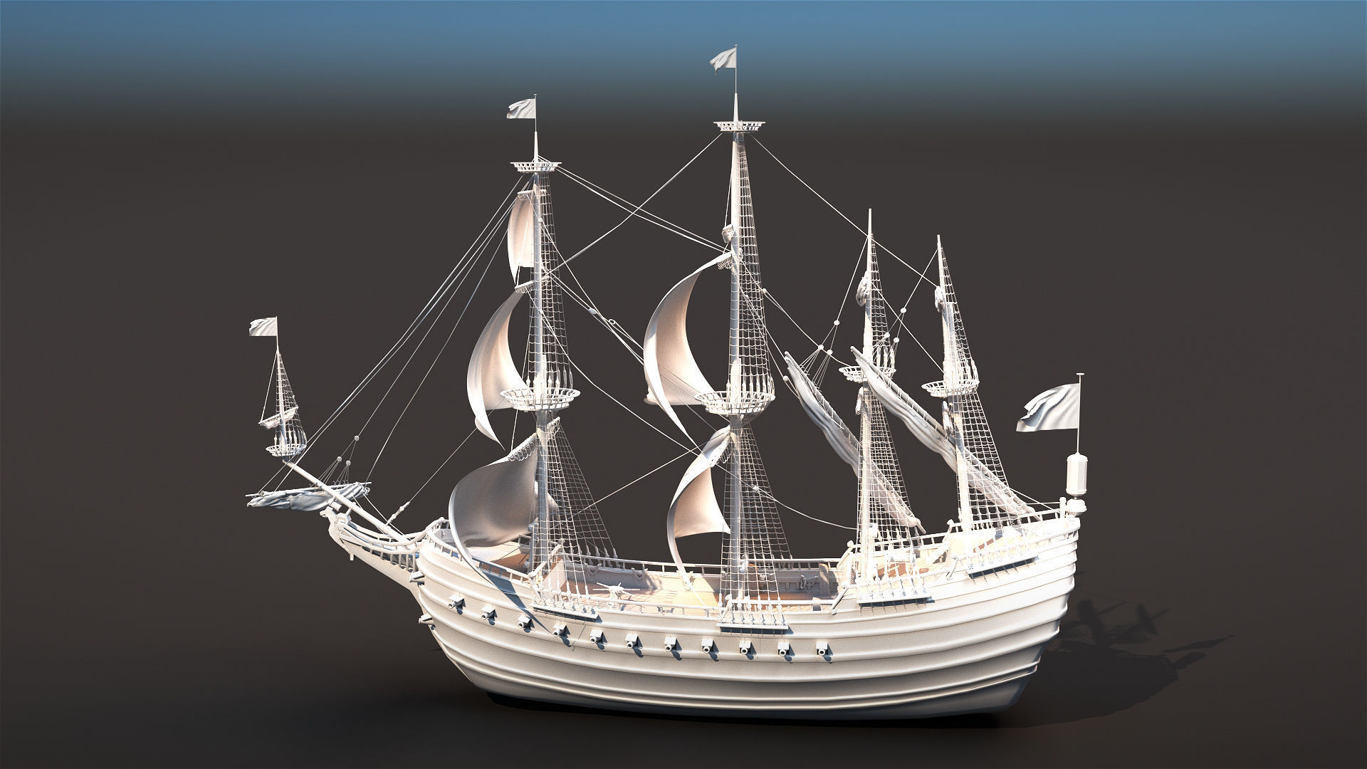 Sail Warship 3D model_18