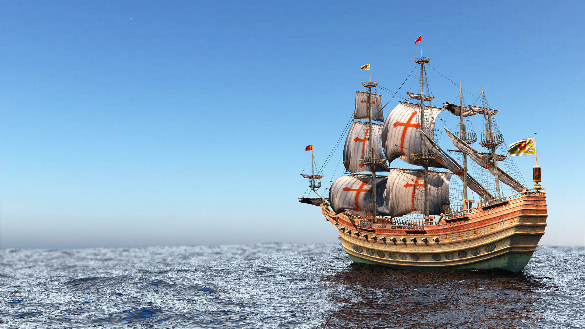 Sail Warship 3D model_5