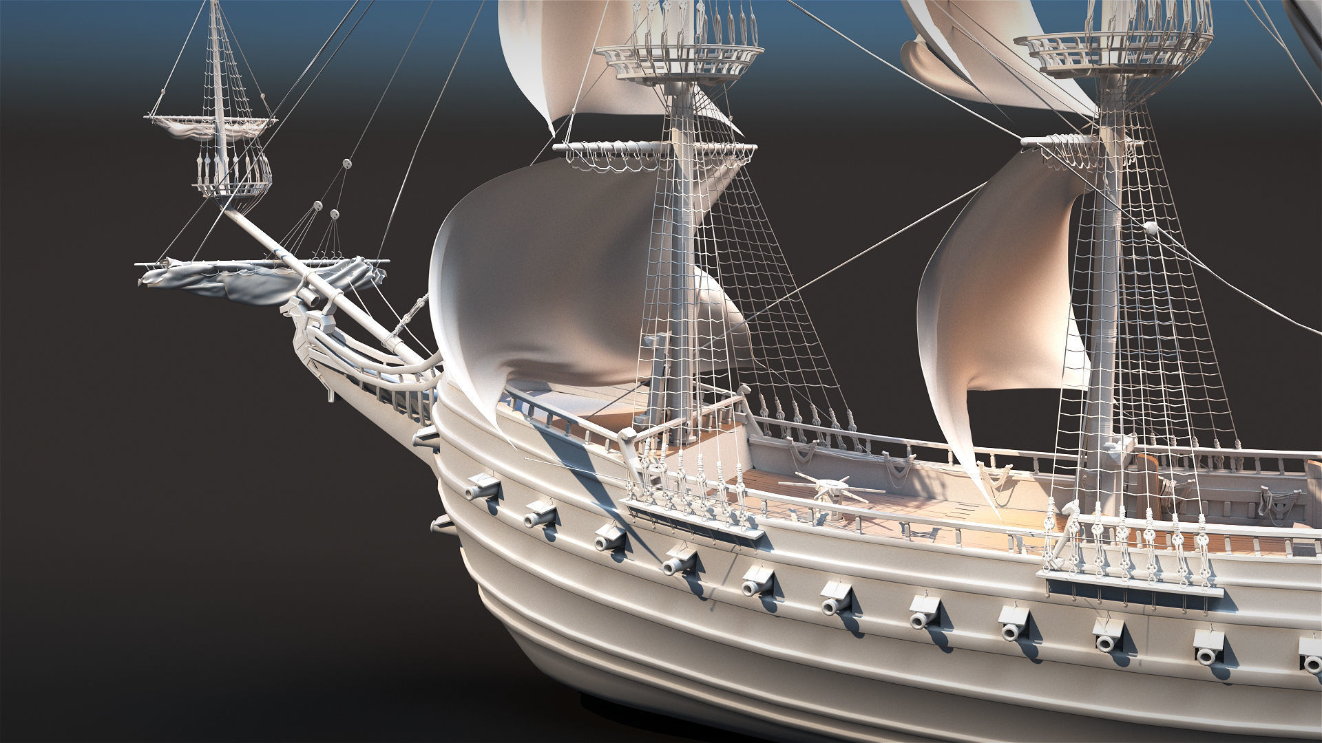 Sail Warship 3D model_19