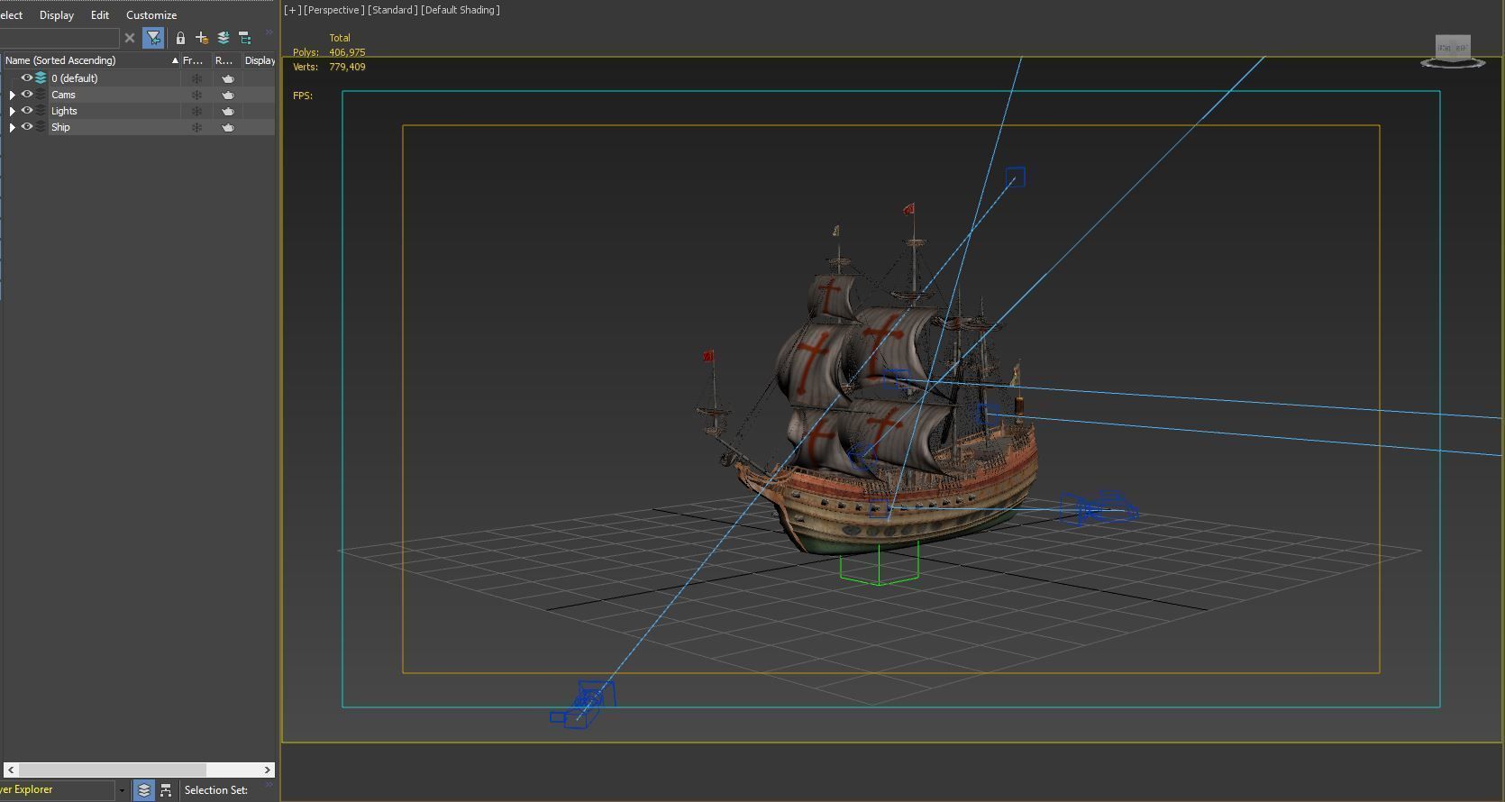 Sail Warship 3D model_25