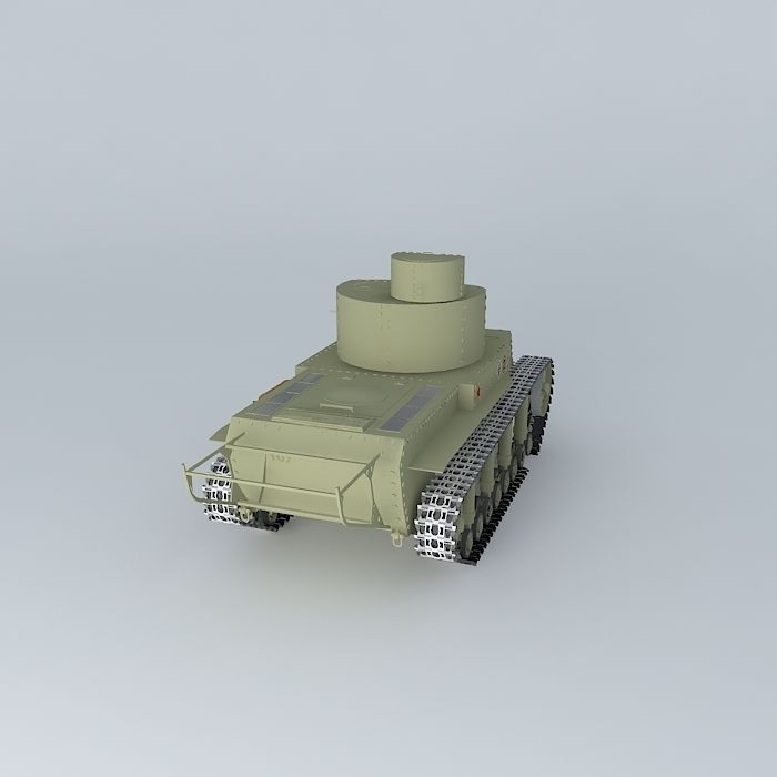 T 24 Soviet Tank 3D model_1
