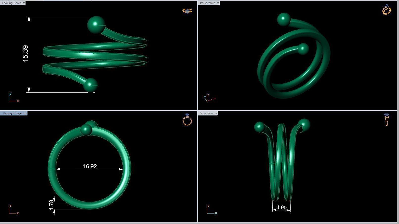 Ring R 0110 3D print model_6