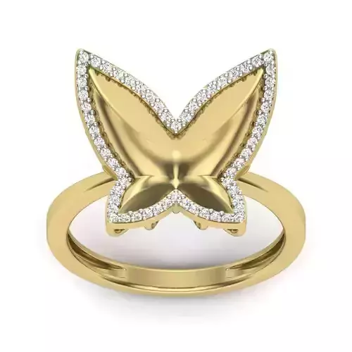 Women butterfly ring 3dm render detail 3D print model 3D print model