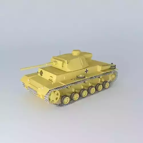 Panzer III -. Panzerkampfwagen III Ausf M (German tank) 3D model