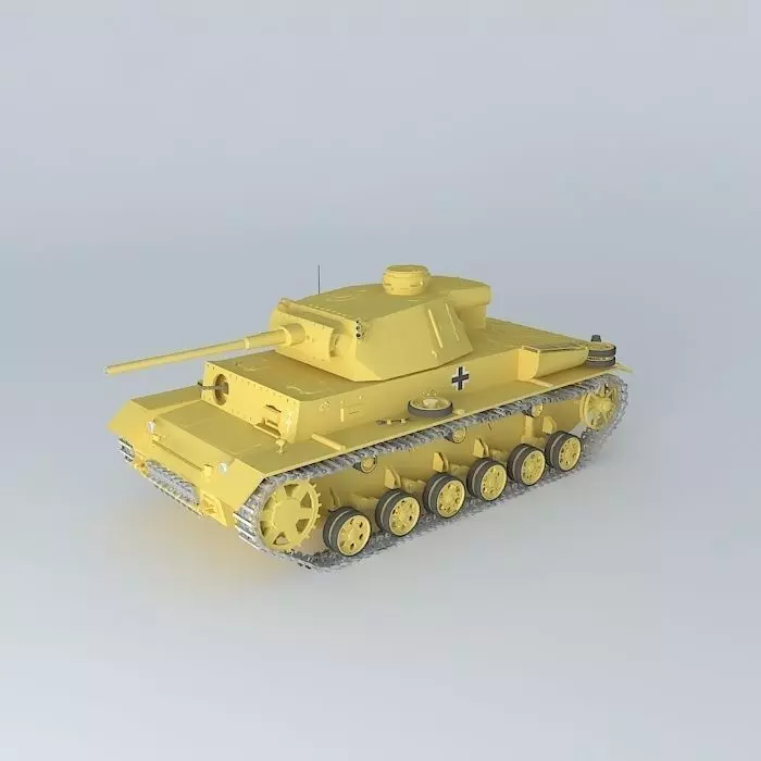 Panzer III -. Panzerkampfwagen III Ausf M (German tank) 3D model_0