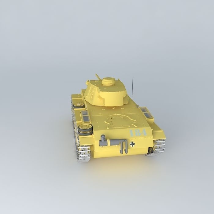 Panzer III -. Panzerkampfwagen III Ausf M (German tank) 3D model_2
