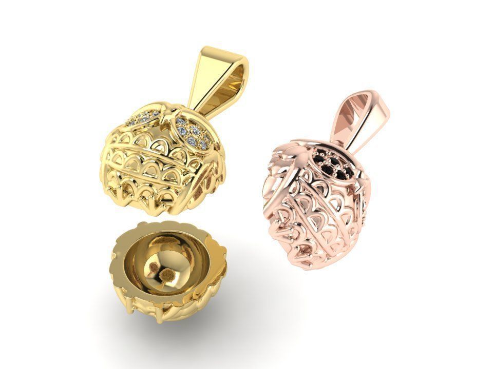 pendant owl 3D print model_1