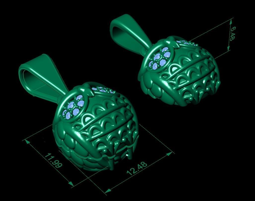 pendant owl 3D print model_6