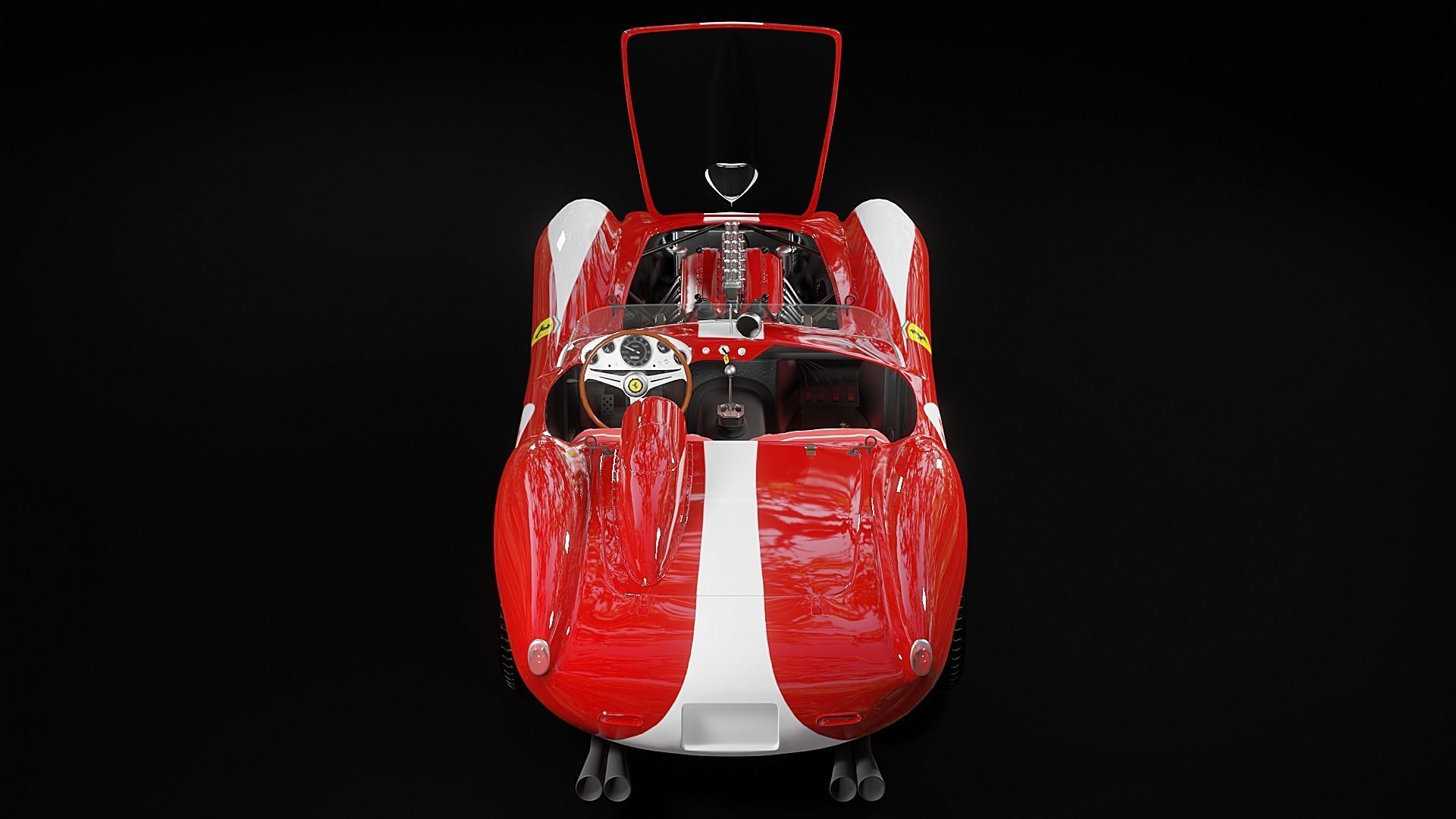 1957 Ferrari 250 Testa Rossa 3D model_3