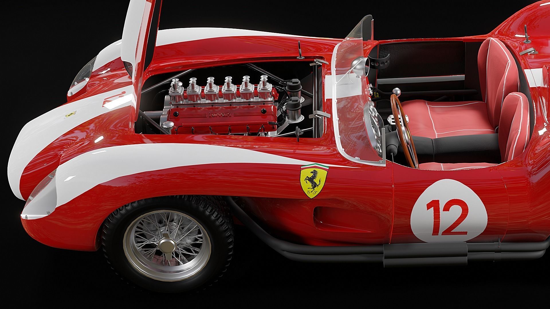 1957 Ferrari 250 Testa Rossa 3D model_1