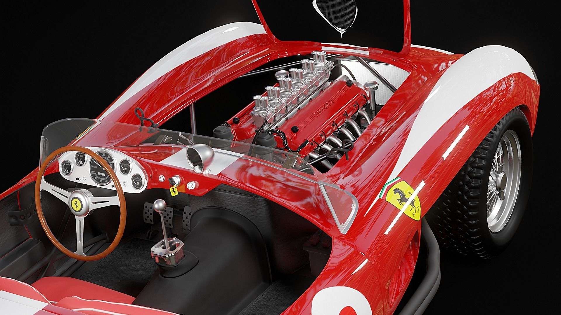 1957 Ferrari 250 Testa Rossa 3D model_4