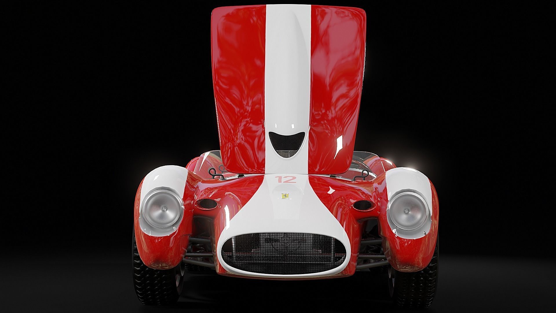 1957 Ferrari 250 Testa Rossa 3D model_5