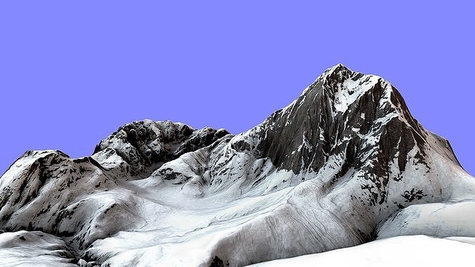 Mountain cloth Low-poly 3D model