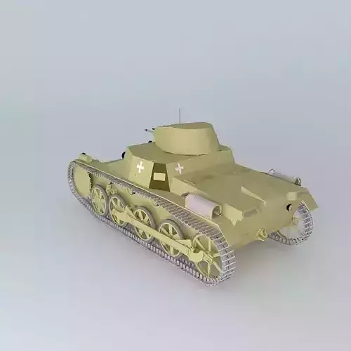 Panzer I  Panzer II Ausf A German tank 3D model