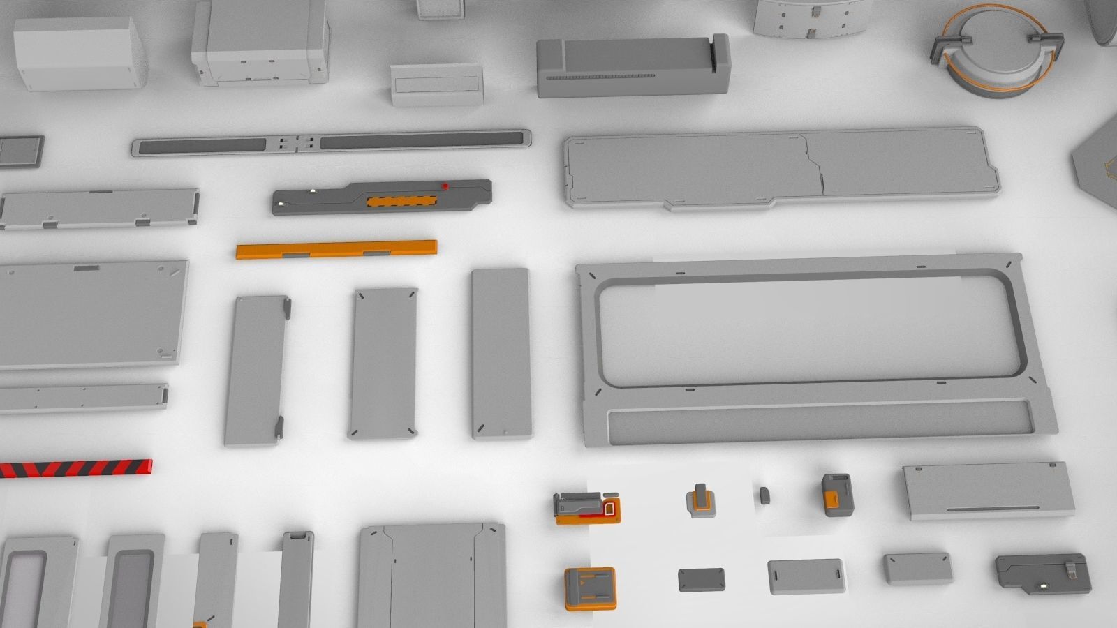 Sci-Fi architecture Elements collection 14 3D model_10