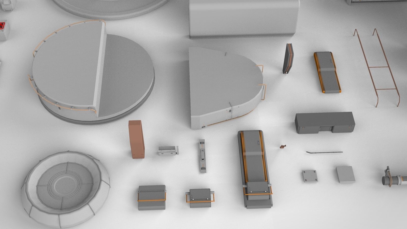 Sci-Fi architecture Elements collection 14 3D model_17