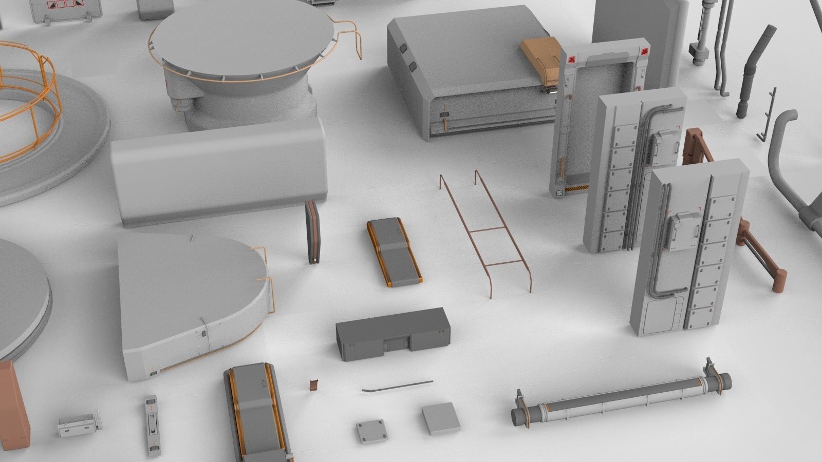 Sci-Fi architecture Elements collection 14 3D model_20