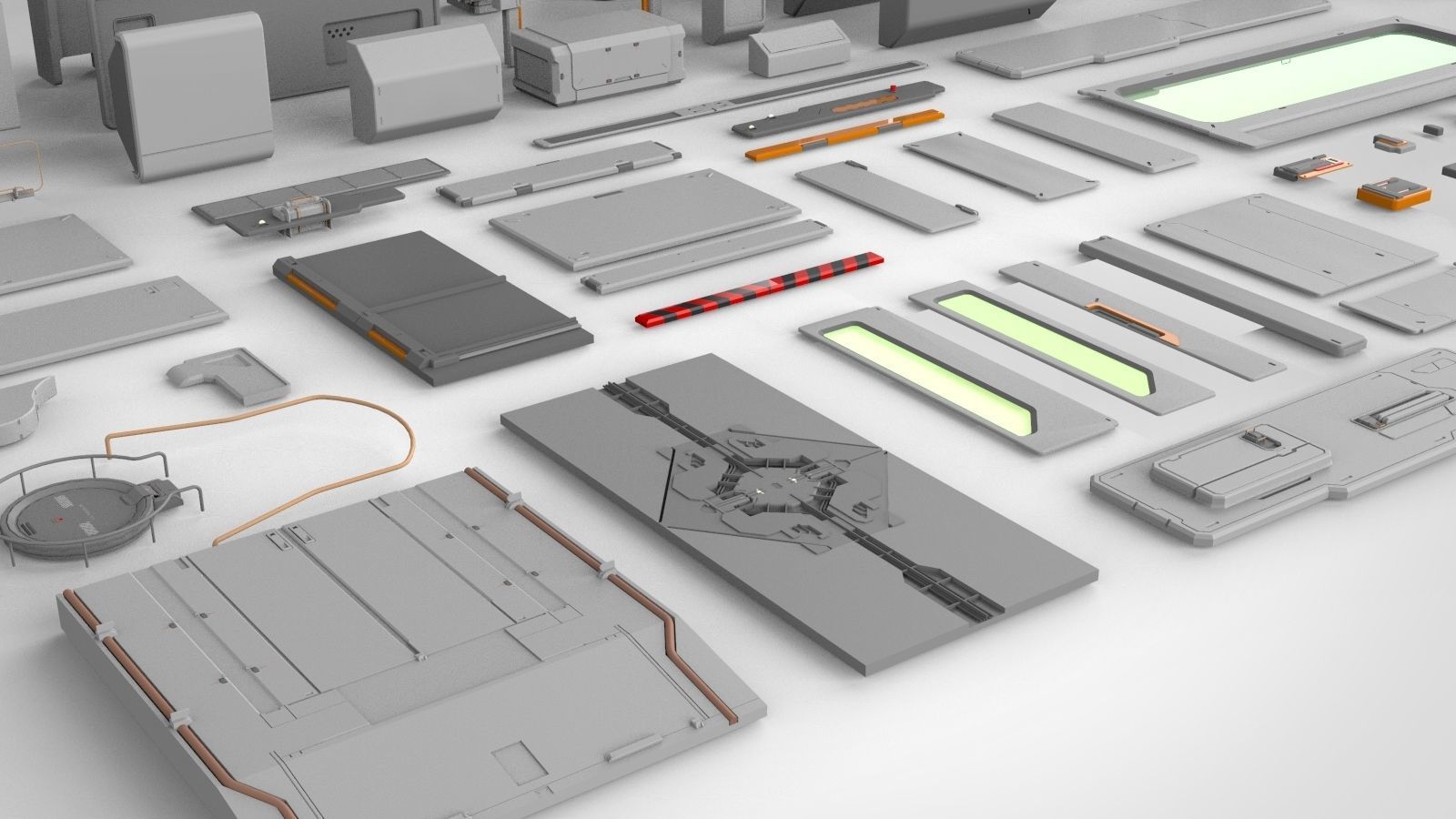 Sci-Fi architecture Elements collection 14 3D model_39