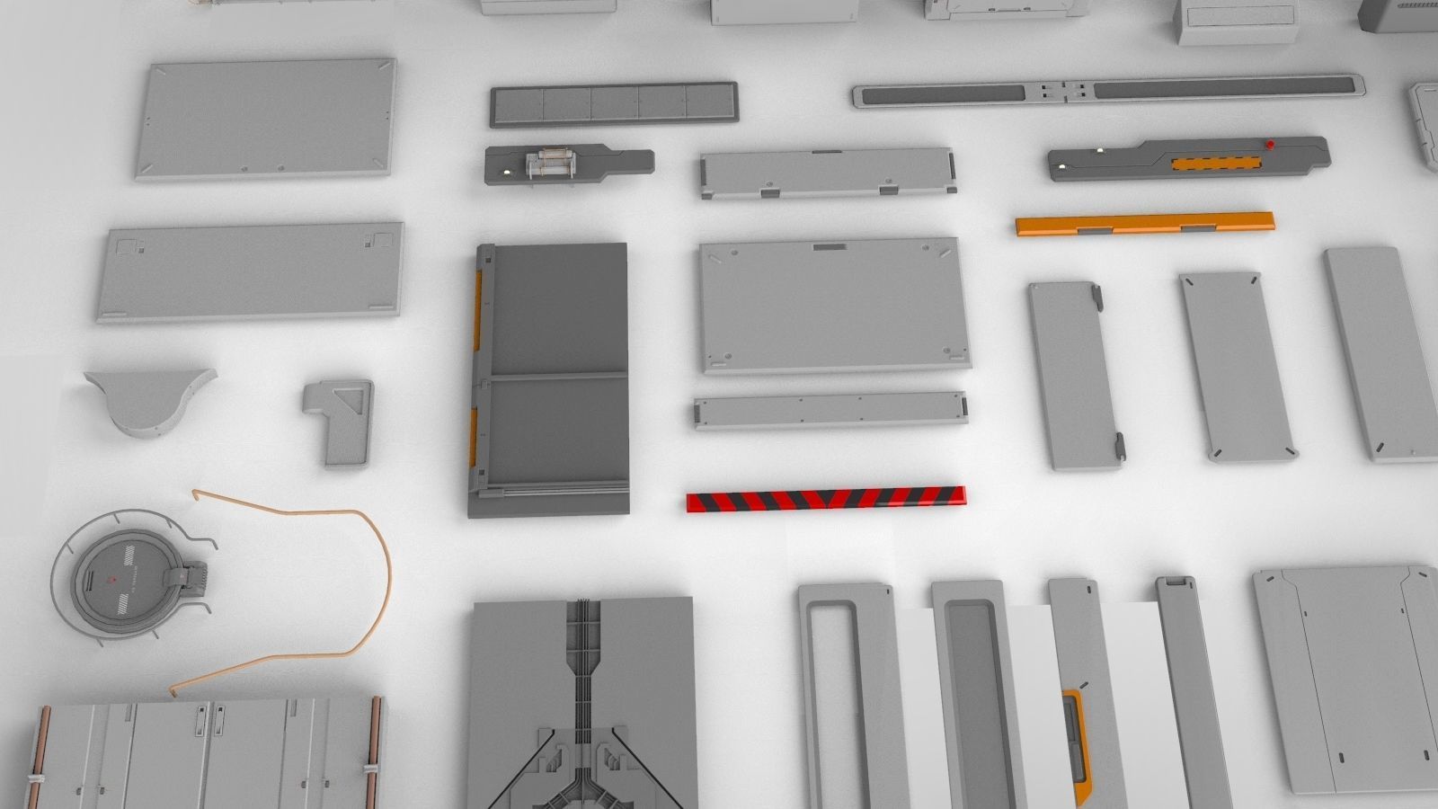 Sci-Fi architecture Elements collection 14 3D model_7