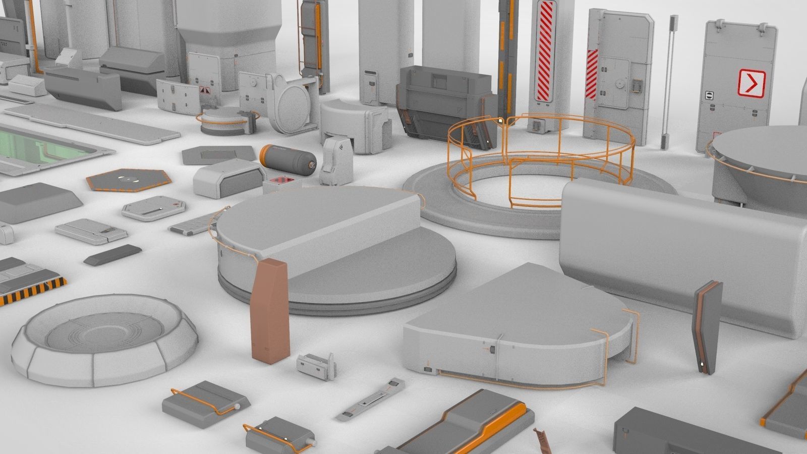 Sci-Fi architecture Elements collection 14 3D model_25