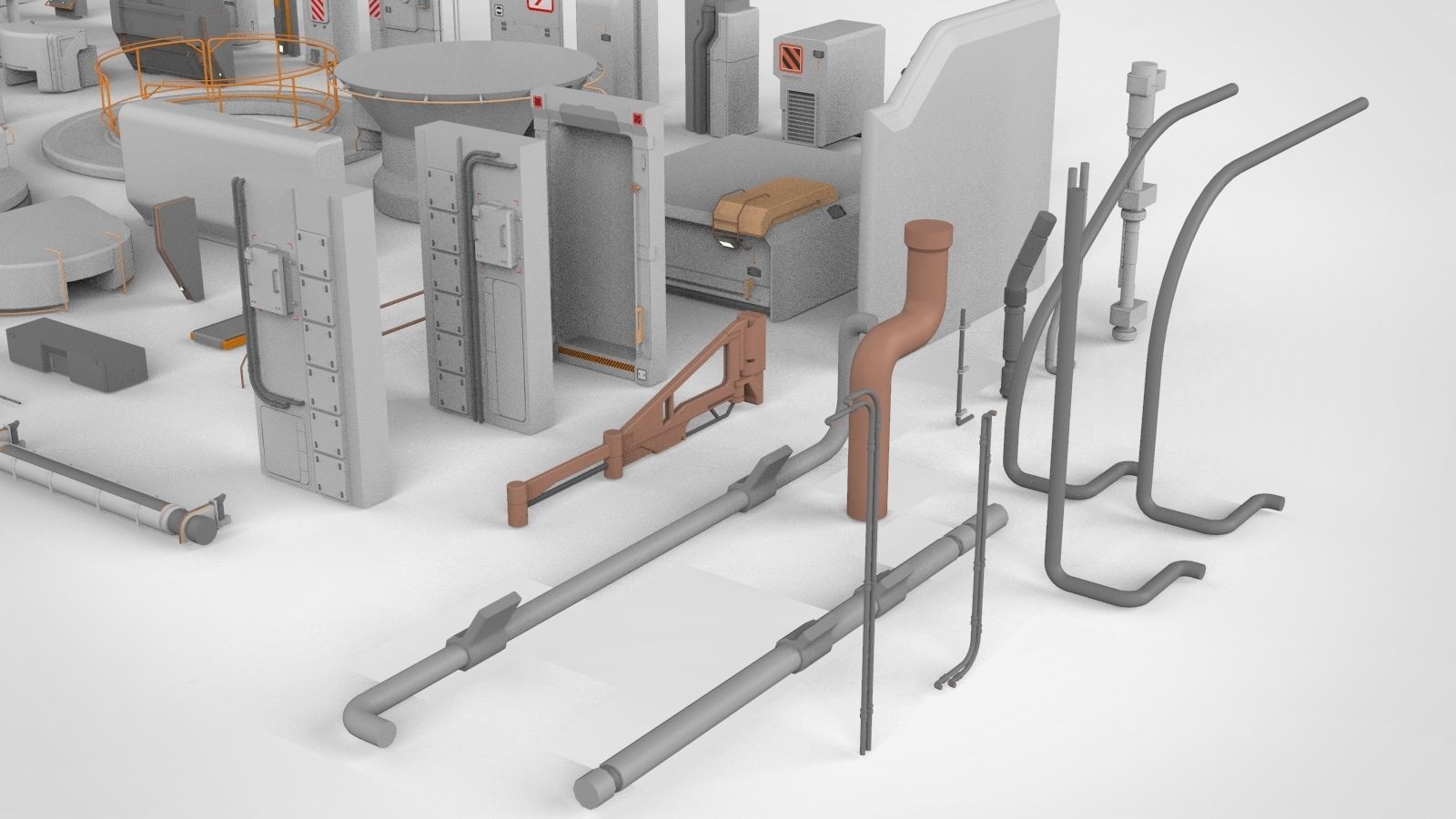 Sci-Fi architecture Elements collection 14 3D model_22